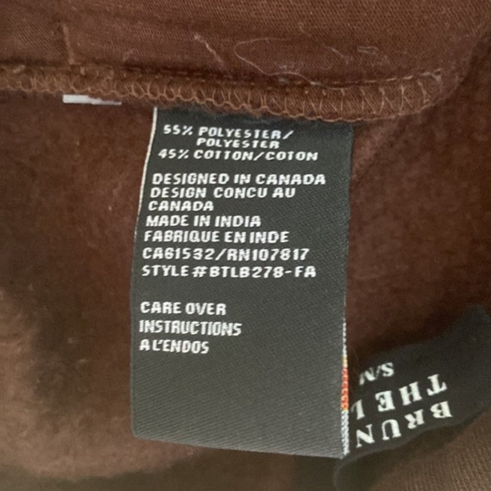 Brunette The Label “Redhead” Chocolate Brown The Label Crew Sweatpants Size S/M - Picture 8 of 9